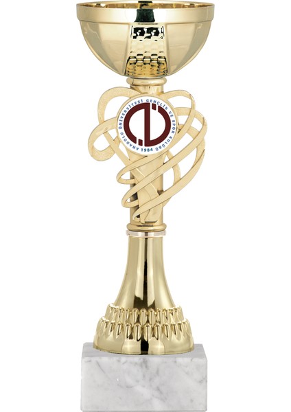 Futbol Kupası Ödül Kupası Tören Kupası 20 cm Altın Renk ECO002