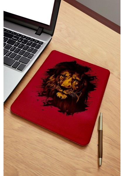 Byars-Kırmızı Aslan Bilek Destekli Mouse Pad-Byars