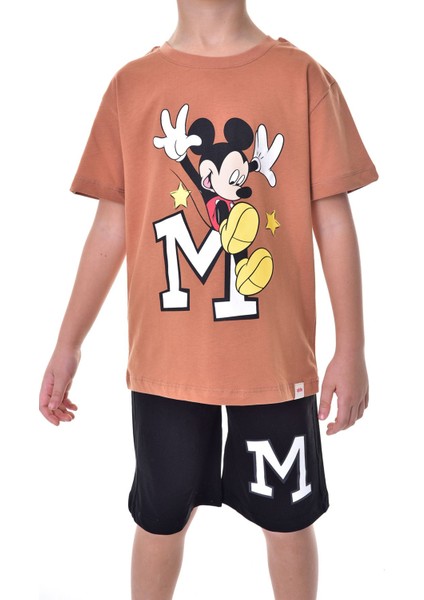 Mickey Baskılı 2'li Şort - T-Shirt Çocuk Takım