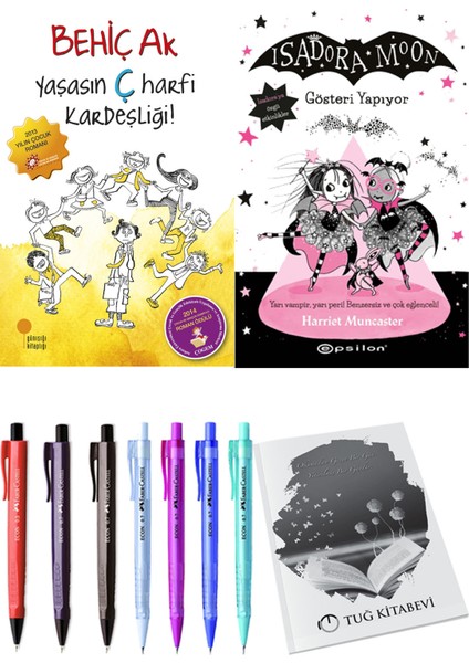 Isadora Moon 9 Gösteri Yapıyor ve Yaşasın Ç Harfi Kardeşliği 2'li Set - Kalem
