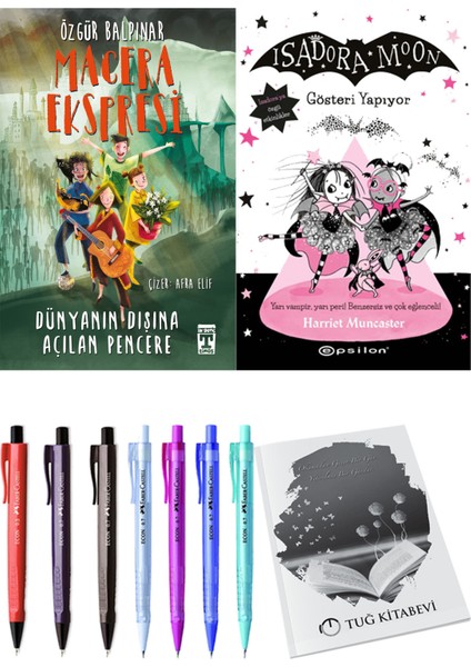 Isadora Moon 9 Gösteri Yapıyor ve Gelecek Ekspresi Dünyanın Dışına Açılan Pencere 2'li Set - Kalem