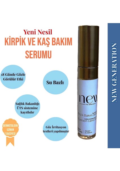 Kirpik ve Kaş Besleyici Bakım Serumu (Su Bazlı) 5ml