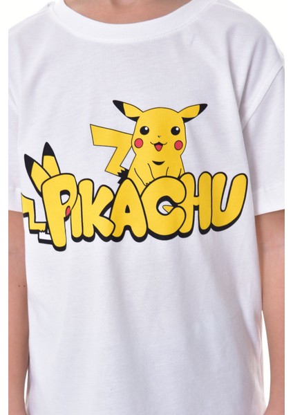 Pikachu Baskılı 2'li Şort - T-Shirt Çocuk Takım