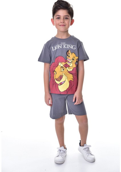 Lion King Baskılı 2'li Şort - T-Shirt Çocuk Takım