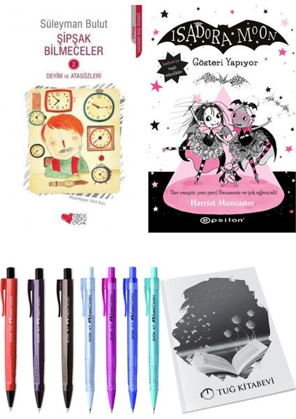 Isadora Moon 9 Gösteri Yapıyor ve Şipşak Bilmeceler 2 2'li Set - Kalem