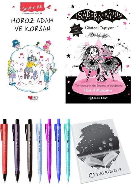 Isadora Moon 9 Gösteri Yapıyor ve Horoz Adam ve Korsan 2'li Set - Kalem