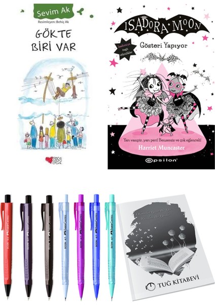 Isadora Moon 9 Gösteri Yapıyor ve Gökte Biri Var 2'li Set - Kalem