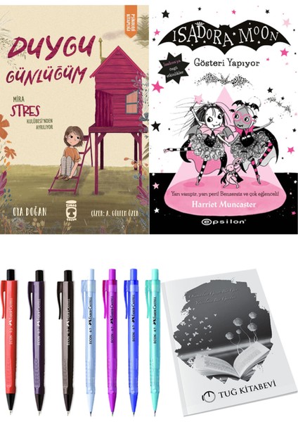 Isadora Moon 9 Gösteri Yapıyor ve Duygu Günlüğüm Mira Stres Kulübesi'nden Ayrılıyor 2'li Set - Kalem