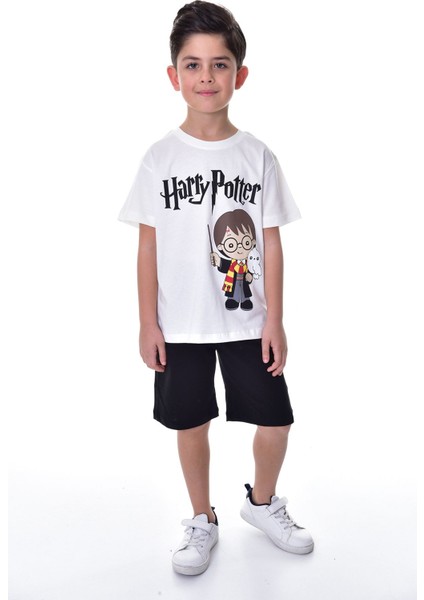 Harry Potter Baskılı 2'li Şort - T-Shirt Çocuk Takım