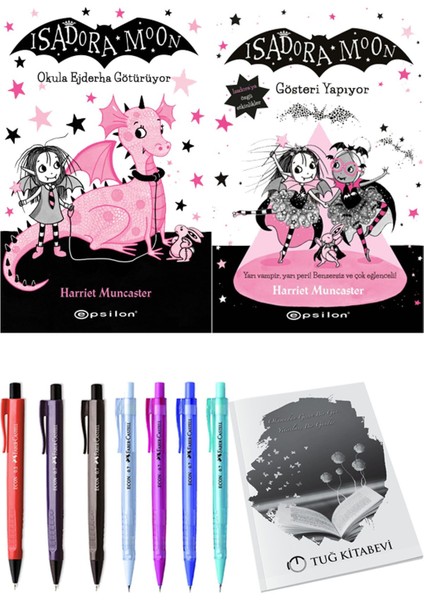 Isadora Moon 9 Gösteri Yapıyor ve Isadora Moon 6 Okula Ejderha Götürüyor 2'li Set - Kalem