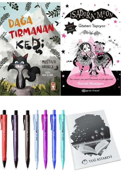Isadora Moon 9 Gösteri Yapıyor ve Dağa Tırmanan Kedi 2'li Set - Kalem