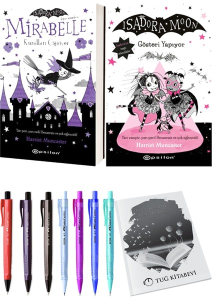 Isadora Moon 9 Gösteri Yapıyor ve Mirabelle 2 Kuralları Çiğniyor 2'li Set - Kalem