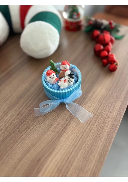 Kardan Adam Temalı Kokulu Mum