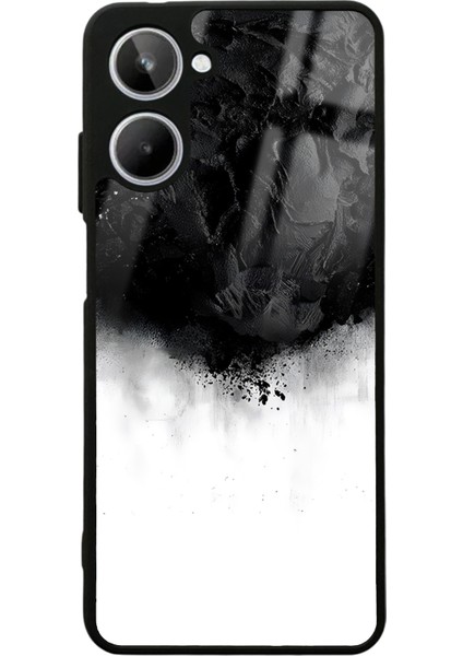 Oppo Realme 10 Siyah Duman Tasarımlı Glossy Telefon Kılıfı