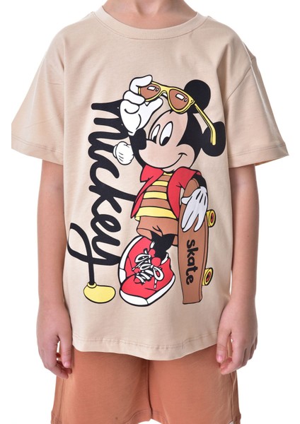 Mickey Baskılı 2'li Şort - T-Shirt Çocuk Takım fiyatları