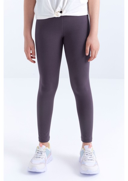 Eflatun Yüksek Bel Dar Paça Kız Çocuk Tayt - 75047 fiyatları