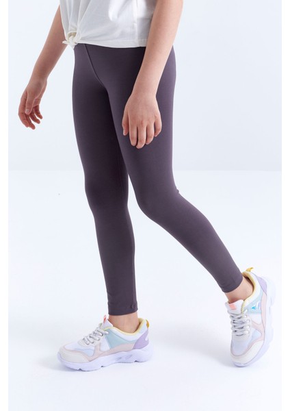 Eflatun Yüksek Bel Dar Paça Kız Çocuk Tayt - 75047 indirimleri