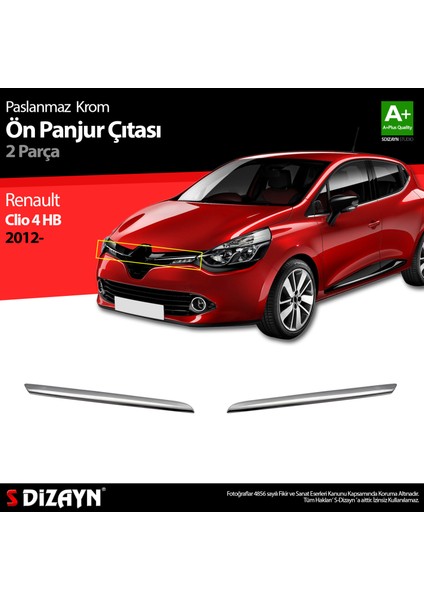 Renault Clio 4 Hb Krom Ön Panjur 2 Prç. 2012-2019