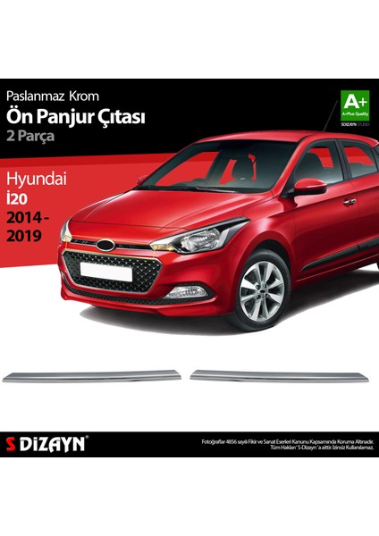 Hyundai I20 Krom Ön Panjur 2 Prç 2014-2018