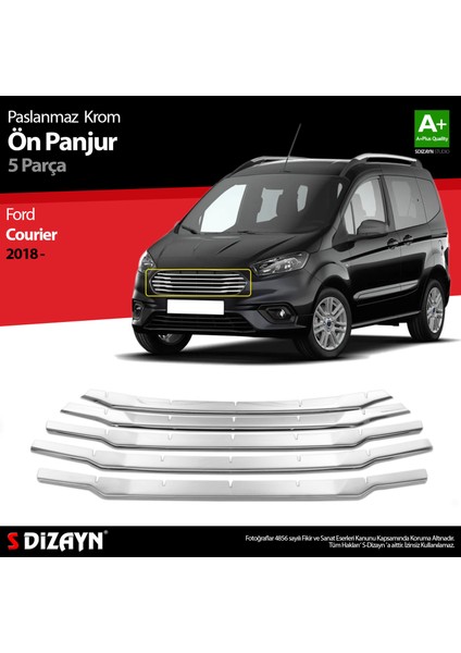 Ford Courier Krom Ön Panjur 5 Prç. 2018-2023
