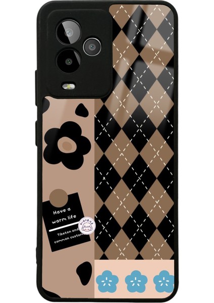 Gm 24 Pro Ekose Draw Tasarımlı Glossy Telefon Kılıfı