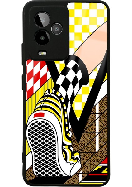 Gm 24 Pro Yellow Plaid Tasarımlı Glossy Telefon Kılıfı