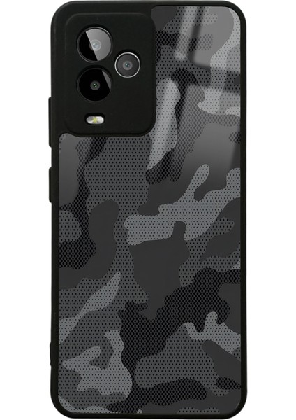 Gm 24 Pro Siyah Kamuflaj Tasarımlı Glossy Telefon Kılıfı