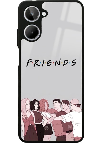 Oppo Realme 10 Doodle Friends Tasarımlı Glossy Telefon Kılıfı