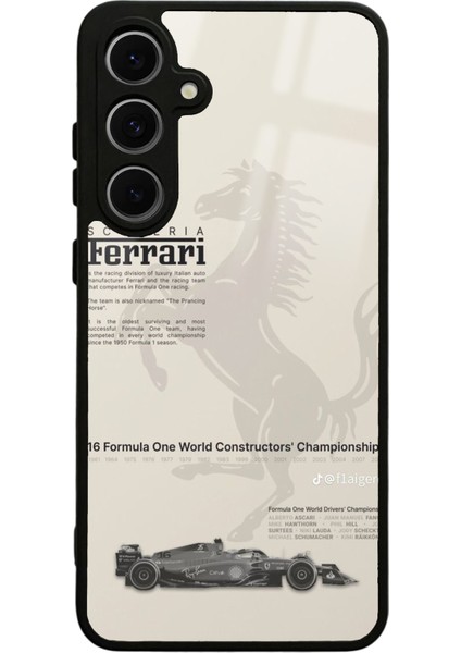 Samsung S24 Fe Ferrari Tasarımlı Glossy Telefon Kılıfı