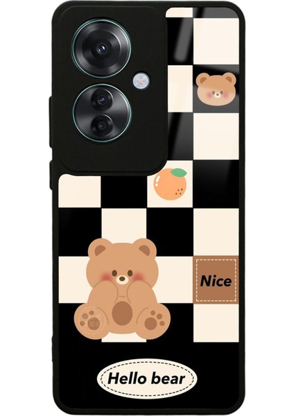 Oppo Reno 11F 5g Hello Bear Tasarımlı Glossy Telefon Kılıfı