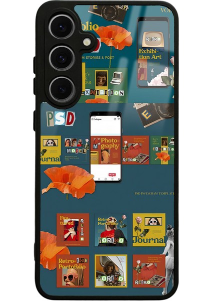 Samsung S24 Fe Vintage Frame Tasarımlı Glossy Telefon Kılıfı