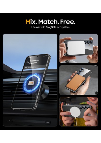 Galaxy S24 Fe Kılıf Kamera Lens ve Hoparlör Toz Korumalı Magsafe Şarj Özellikli Esnek Silikon