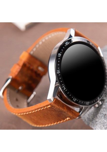 Huawei Watch 46mm Uyumlu 22mm Deri Kordon Watch GT4 GT5 GT3 Gt 2 3 4 5 Pro Huawei Watch 4 Pro Gt2 E Gt2e Gt2pro Gt3 Pro Gt3pro Ultimate Pro Se 2e Elite Hardal Rengi Deri Kayış