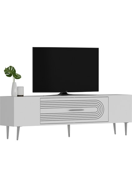 DEKOL3CT Tv Sehpası Beyaz-Gümüş modelleri