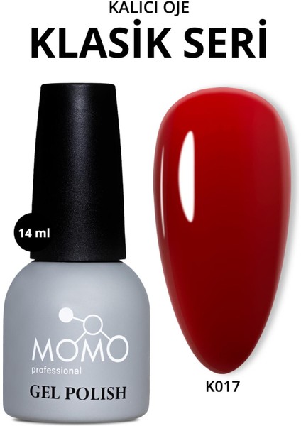 Kalıcı Oje K017 Koyu Gül Kırmızısı, 14ML