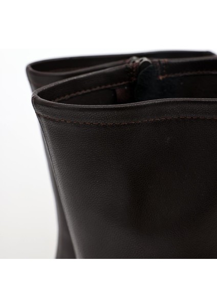 Acı Kahve Deri Sivri Burun Topuklu Bot 24374 indirimleri