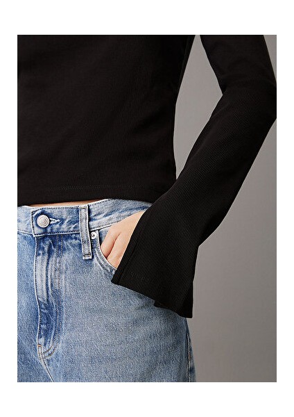 Woven Label Rıb Ls Top modelleri