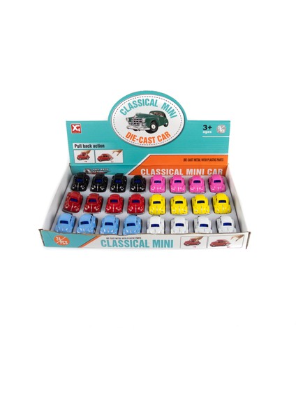 Oyuncak Metal Mini Vosvos Kaplumbağa Arabalar Çek Bırak 6'lı Set