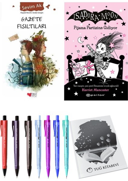 Isadora Moon 10 Pijama Partisine Gidiyor ve Gazete Fısıltıları 2li Set