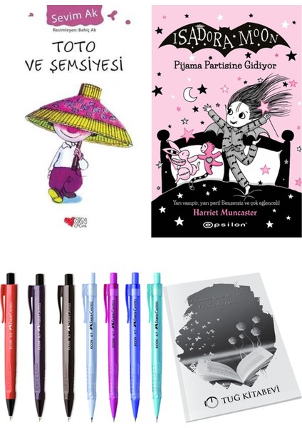 Isadora Moon 10 Pijama Partisine Gidiyor ve Toto ve Şemsiyesi 2li Set