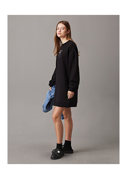 Embroıdered Monologo Crew Dress