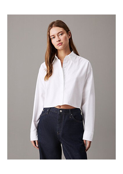 Oxford Ls Cropped Shırt