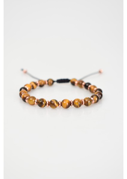 Kaplan Gözü Doğal Taş Makrome Örme Bileklik Küre Kesim modelleri