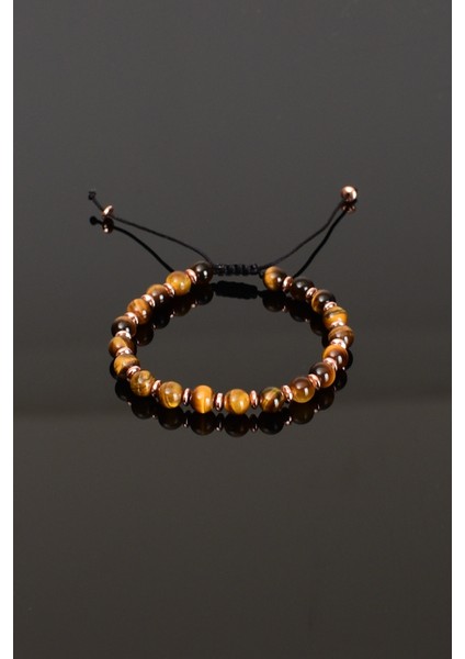 Kaplan Gözü Doğal Taş Makrome Örme Bileklik Küre Kesim fırsatları