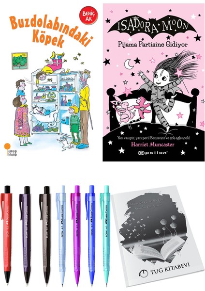 Isadora Moon 10 Pijama Partisine Gidiyor ve Buzdolabındaki Köpek 2li Set