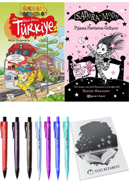Isadora Moon 10 Pijama Partisine Gidiyor ve Güzel Ülkem Türkiye 3 2li Set