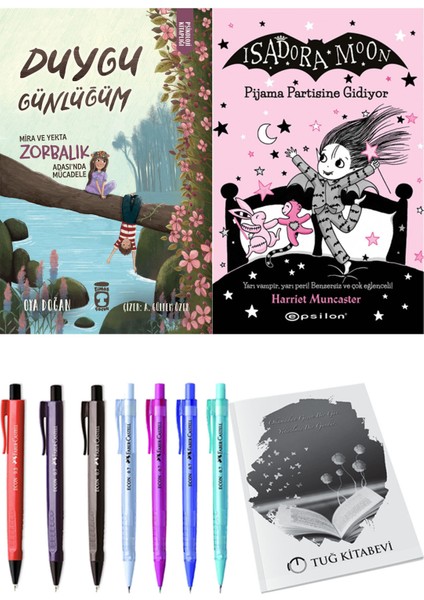 Isadora Moon 10 Pijama Partisine Gidiyor ve Duygu Günlüğüm Mira ve Yekta Zorbalık Adası'nda Mücadele 2li Set