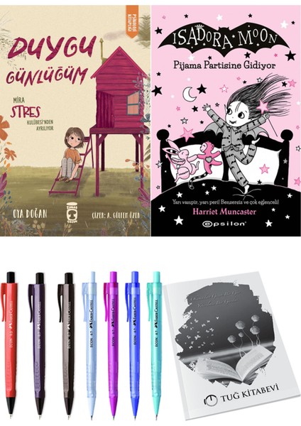 Isadora Moon 10 Pijama Partisine Gidiyor ve Duygu Günlüğüm Mira Stres Kulübesi'nden Ayrılıyor 2li Set