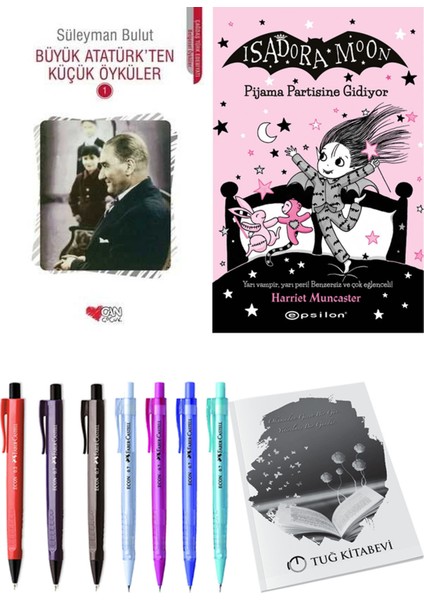 Isadora Moon 10 Pijama Partisine Gidiyor ve Büyük Atatürk'ten Küçük Öyküler 1 2li Set