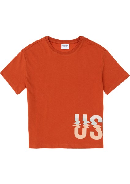 U.S. Polo Assn. 50295427-VR031 Erkek Çocuk Kiremit T-Shirt